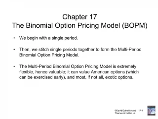 Chapter 17 The Binomial Option Pricing Model BOPM