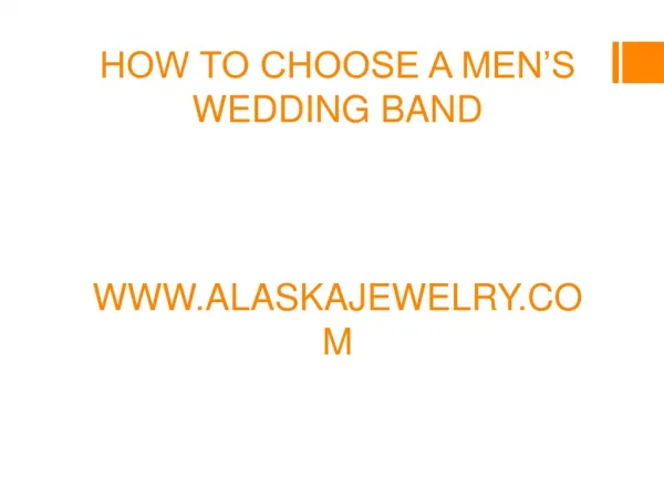 How to Choose a Men’s Wedding Band