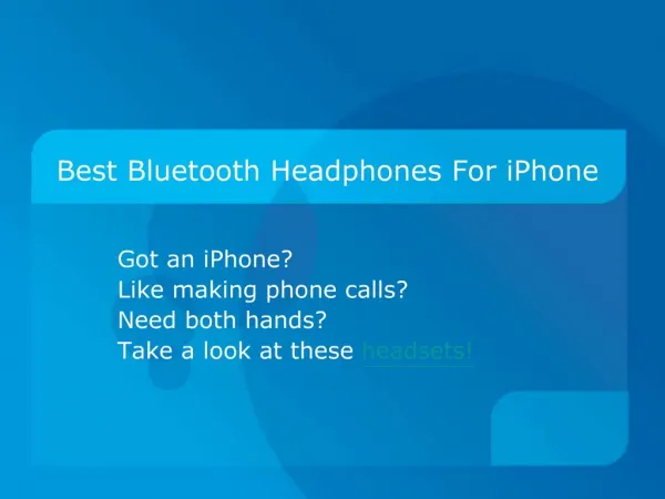 Best Bluetooth Headphones For iPhone