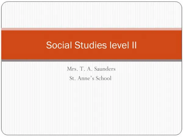 Social Studies level II