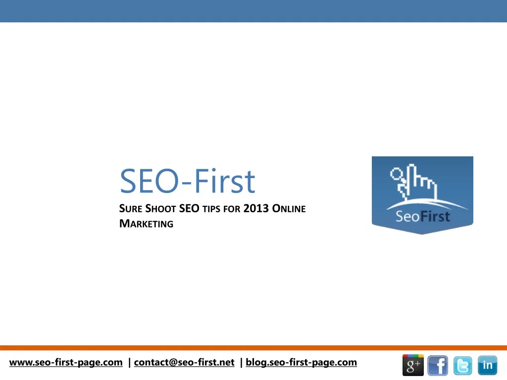 seo first sure shoot seo tips for 2013 online