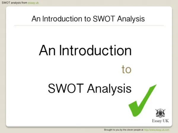 An Introduction To SWOT Analysis | Essay Writing Help