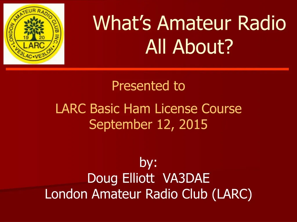 what s amateur radio all about