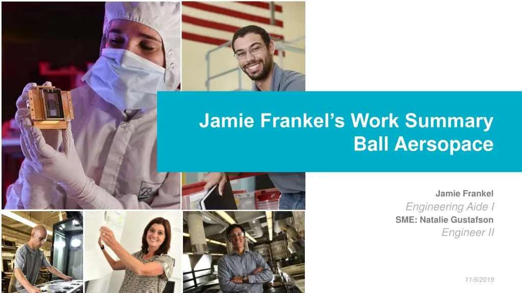 jamie frankel s work summary ball aersopace