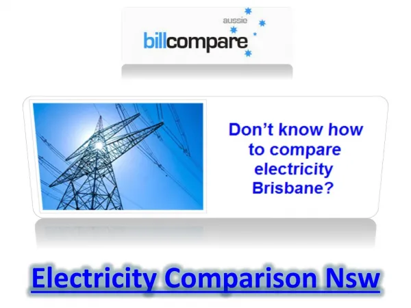 Electricity Comparison NSW