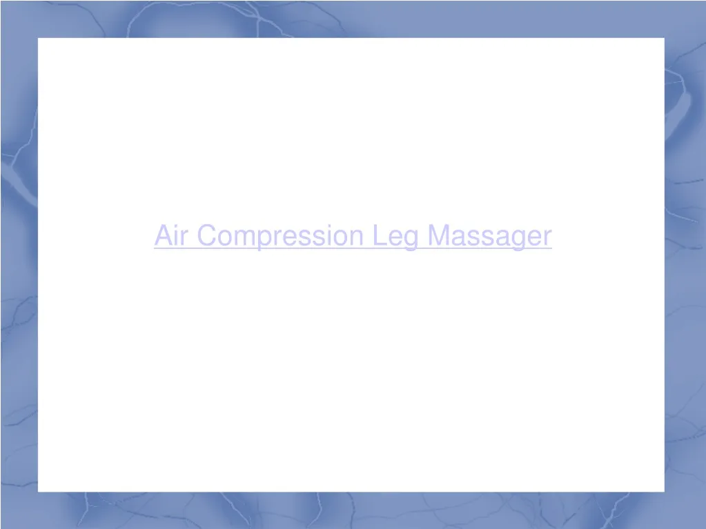 air compression leg massager