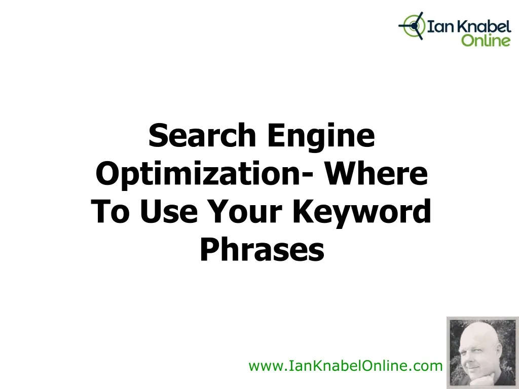 search engine optimization where to use your
