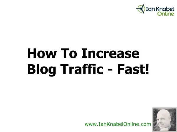 How To Increase Blog Traffic - Fast!