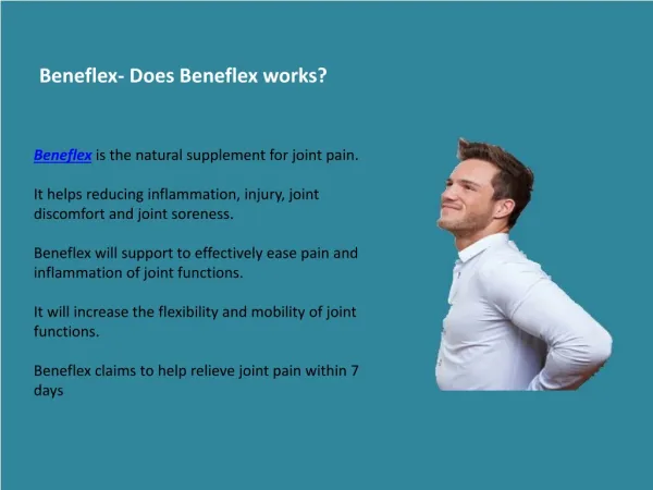 Beneflex best product for joint pain relief