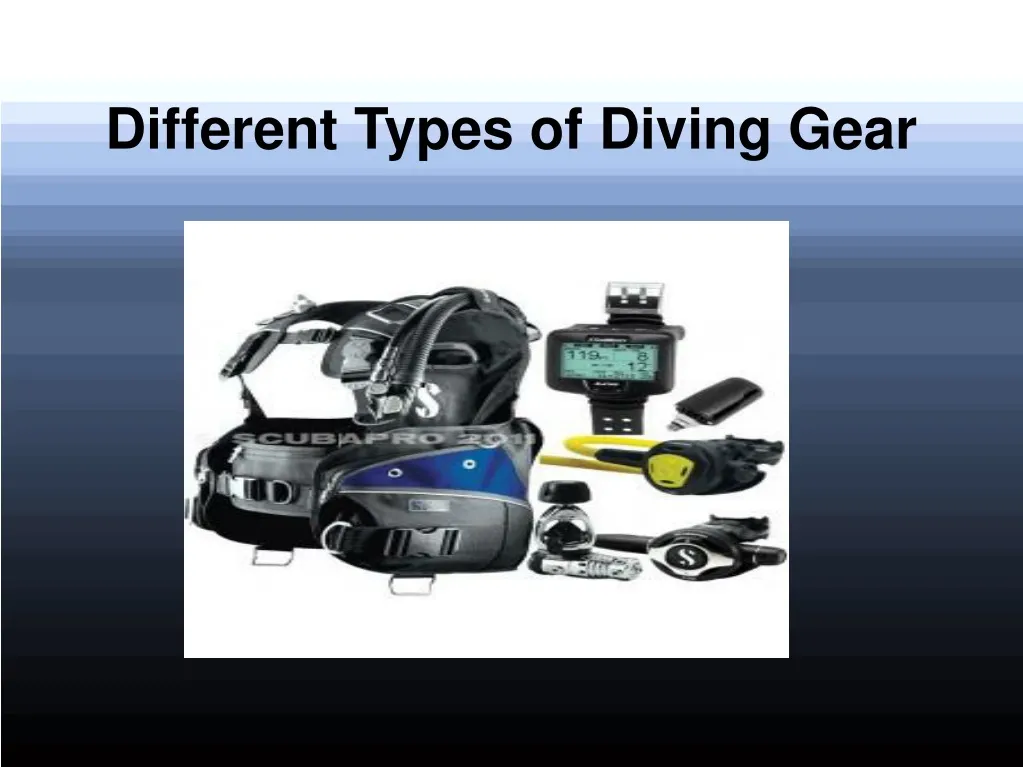 different types of diving gear
