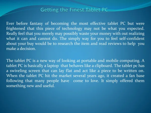 best tablet pc