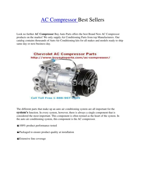 AC Compressor Best Sellers