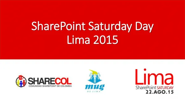 SharePoint Saturday Day Lima 2015