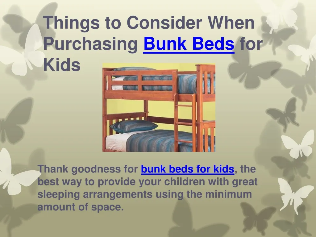 things to consider when purchasing bunk beds for kids