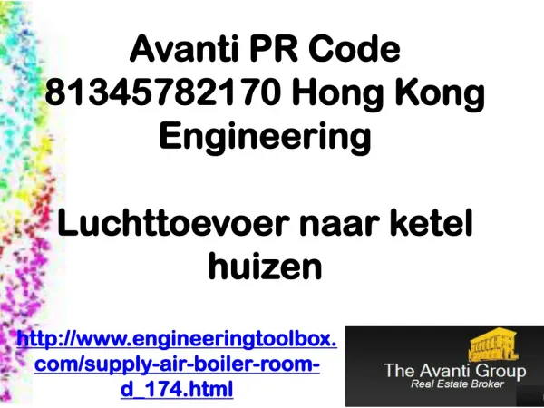 Avanti PR Code 81345782170 Hong Kong Engineering: Luchttoevo
