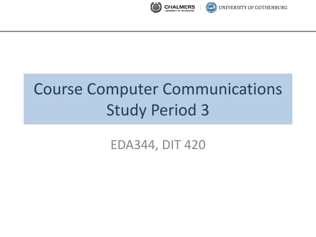 course computer communications study period 3