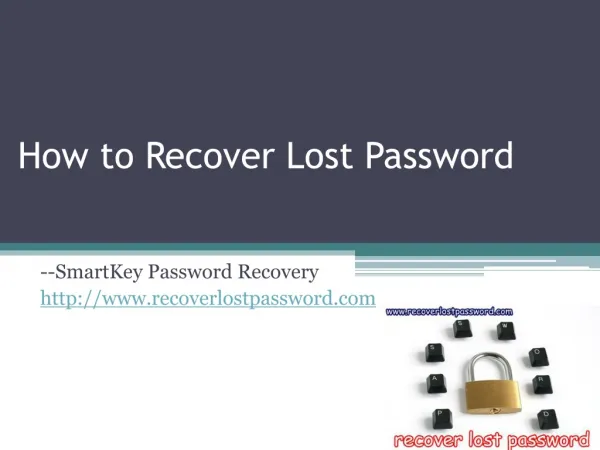 How to Recover Lost Password