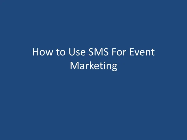 How to Use SMS for Event Marketing