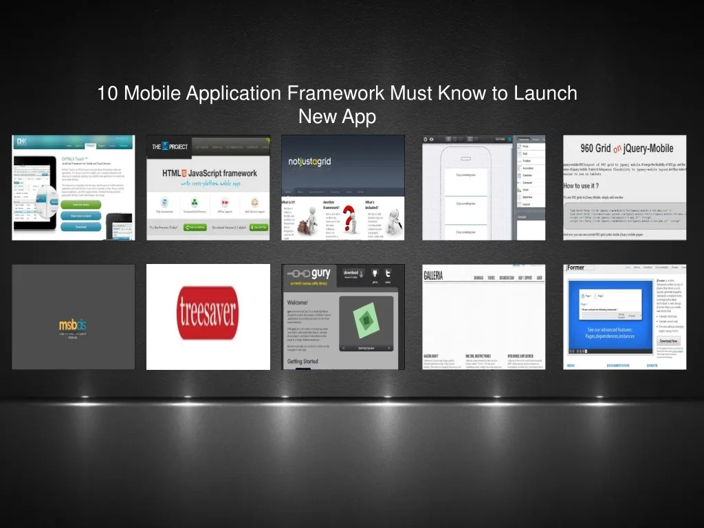 10 mobile application framework must know