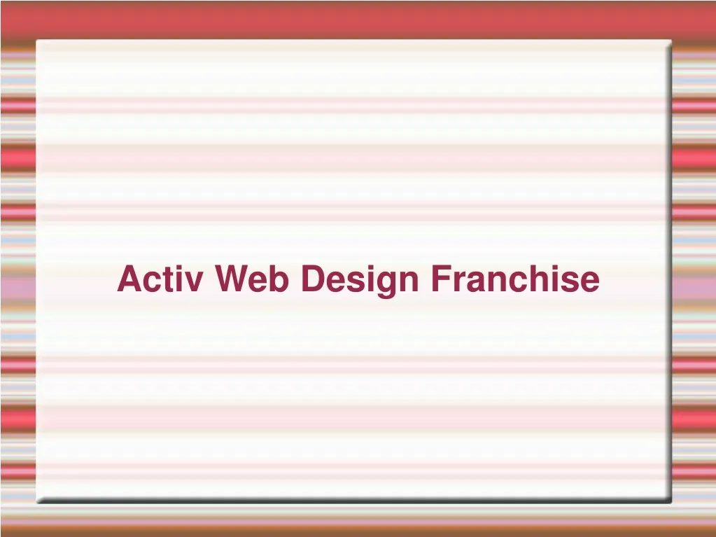 activ web design franchise