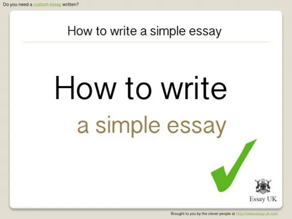How to write a simple essay | Essay writing help