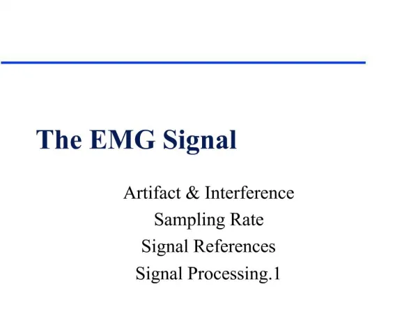 The EMG Signal