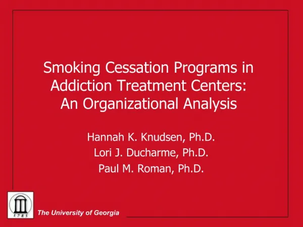 Smoking Cessation Programs in Addiction Treatment Centers: An ...