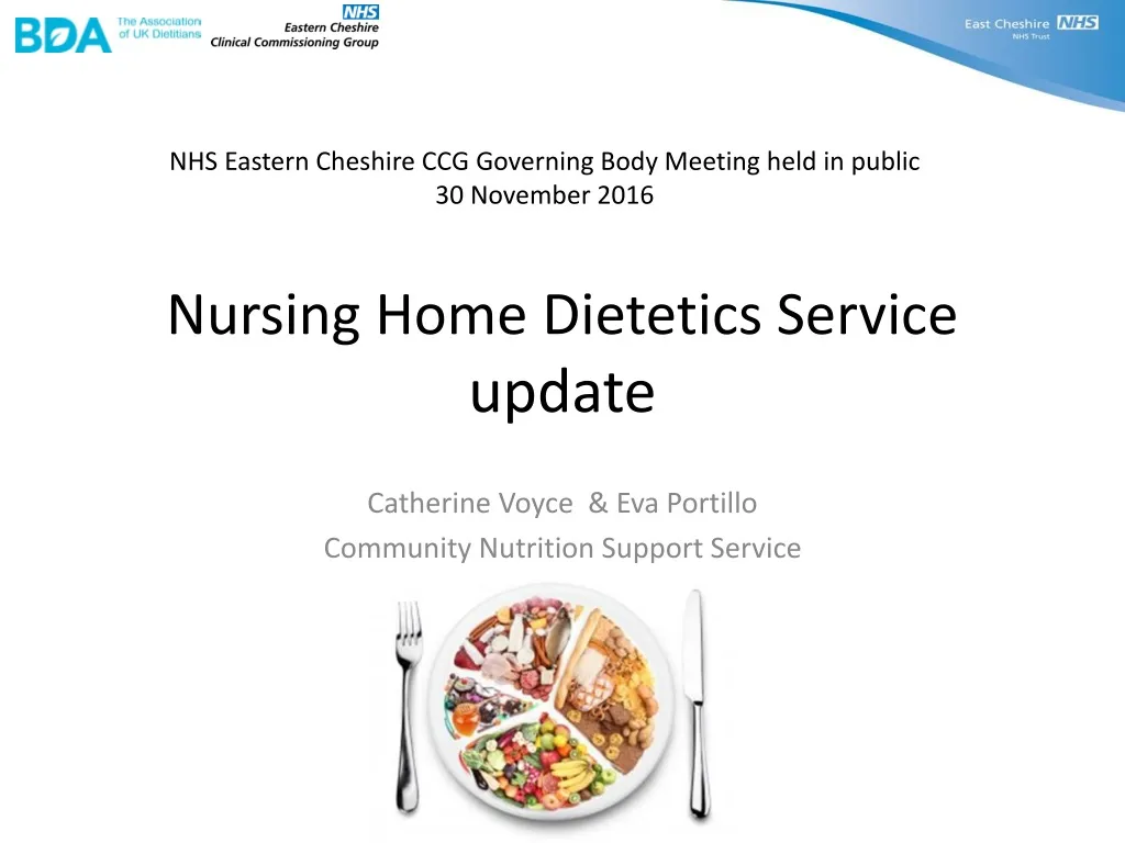 nursing home dietetics service update