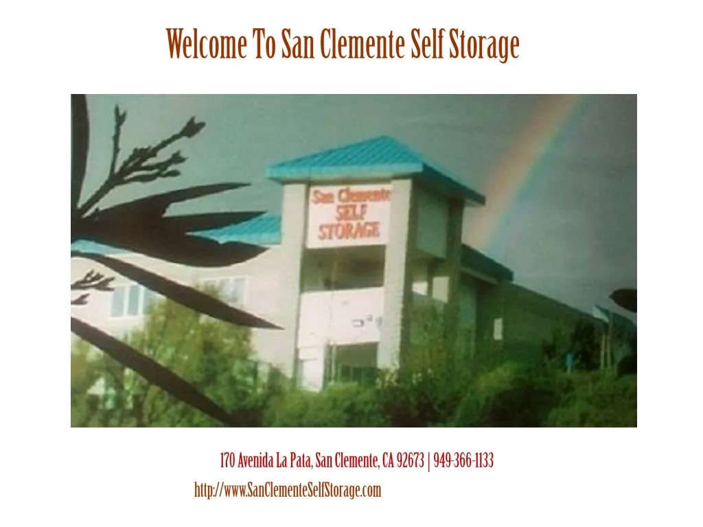 welcome to san clemente self storage
