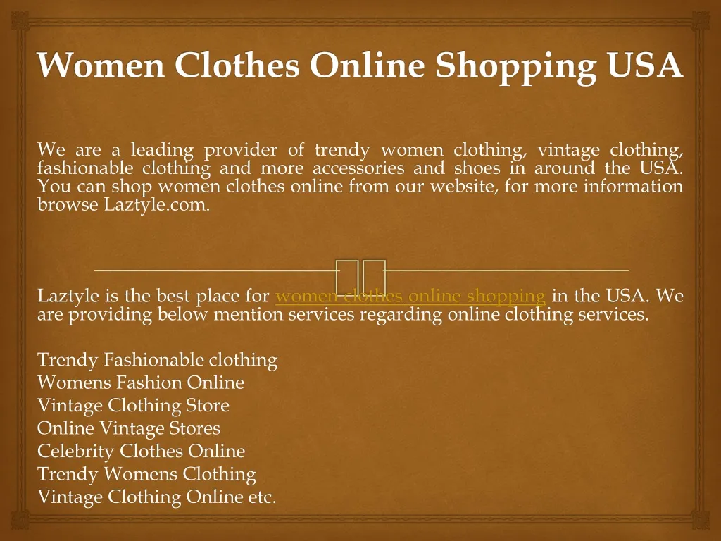 women clothes online shopping usa