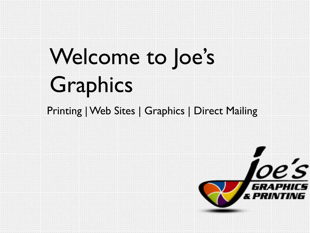welcome to joe s graphics