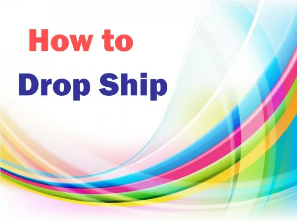 How to drop shipp