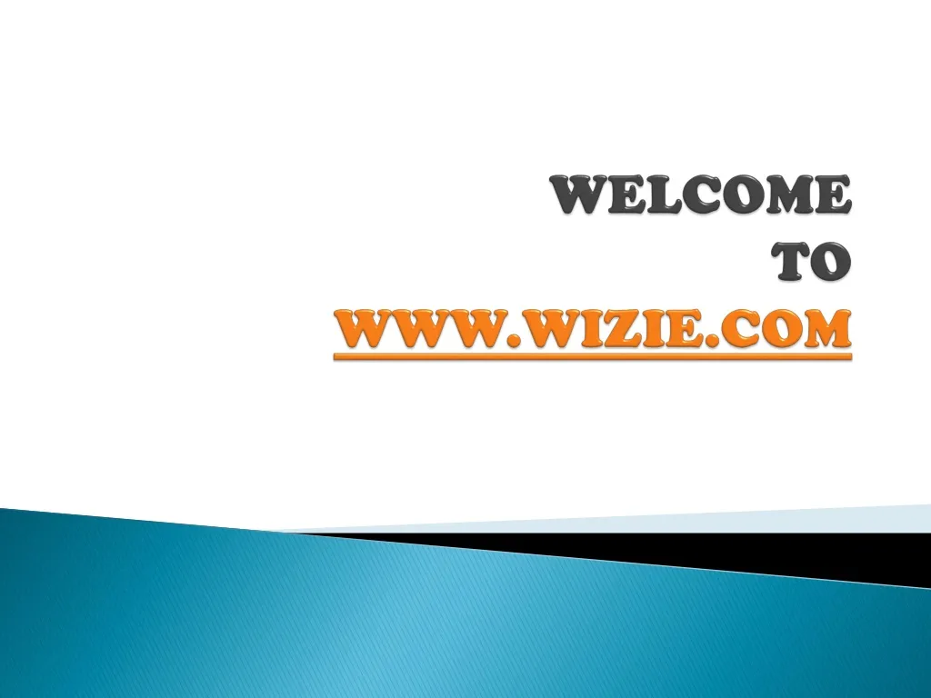 welcome to www wizie com