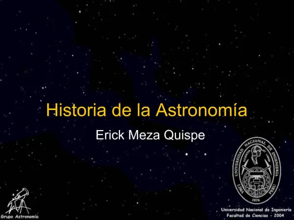 Historia de la Astronom a