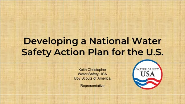 Developing a National Water Safety Action Plan for the U.S.