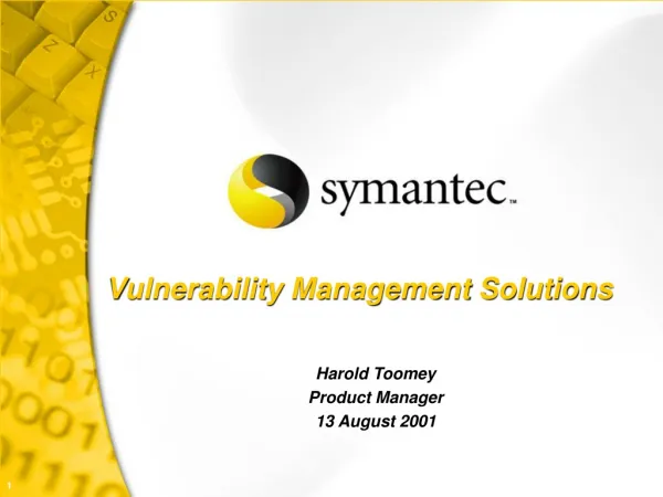 Vulnerability Management Solutions