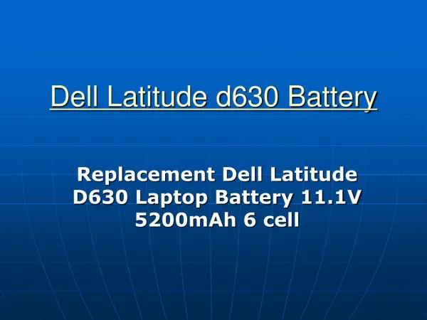 Dell Latitude d630 Battery