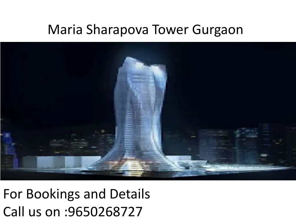 maria sharapova tower gurgaon
