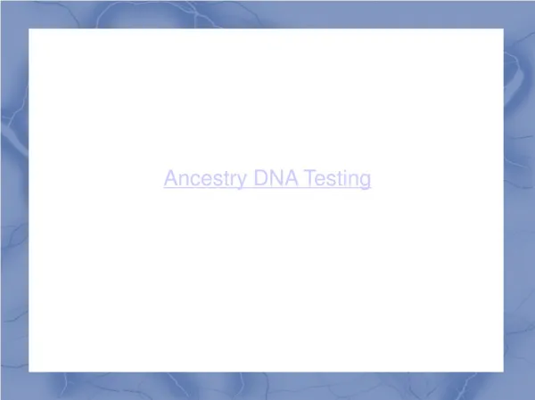 Ancestry DNATest