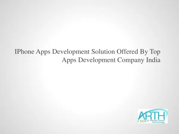 IPhone Apps Development Solution Offered By Top Apps Develop