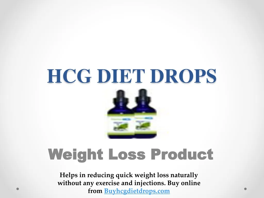 hcg diet drops