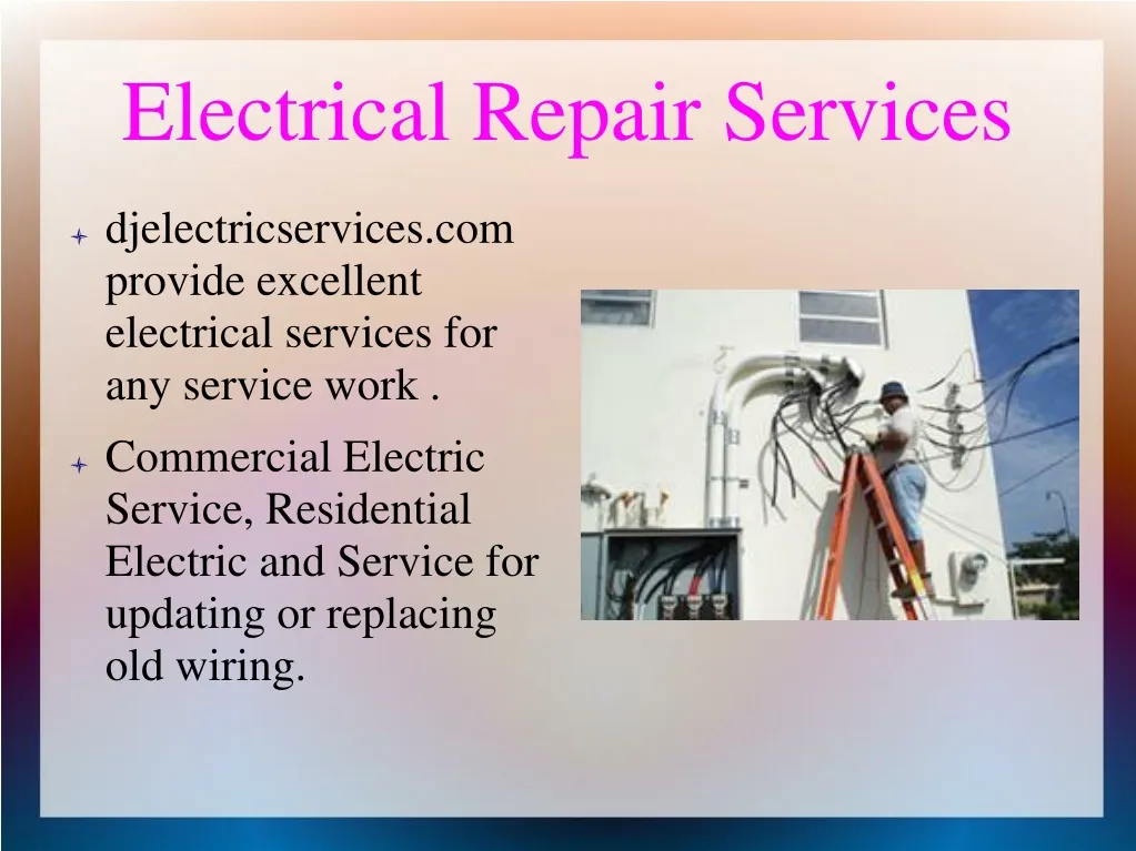 electrical repair services