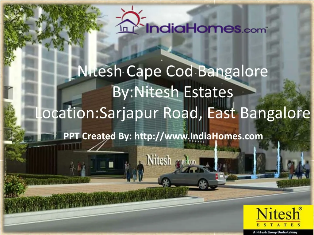 nitesh cape cod bangalore by nitesh estates location sarjapur road east bangalore