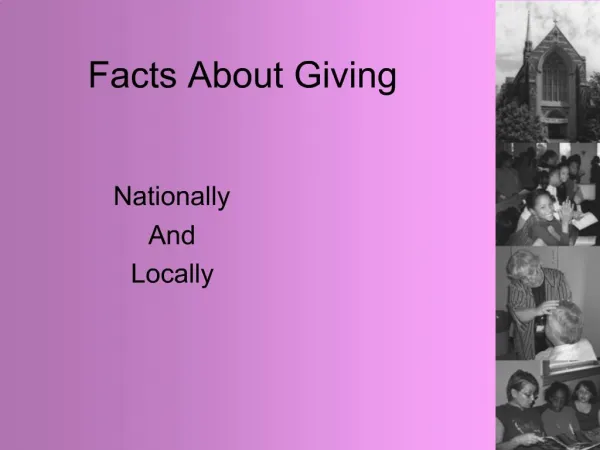 Facts About Giving