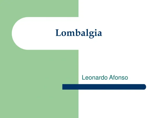 lombalgia