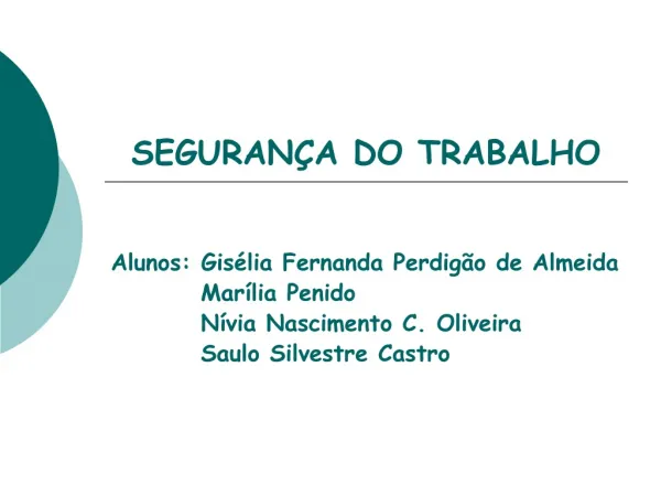 seguran a do trabalho