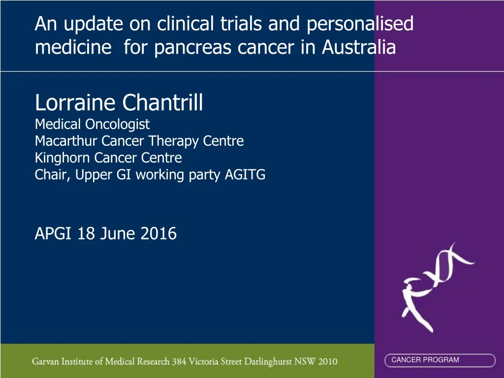 an update on clinical trials and personalised