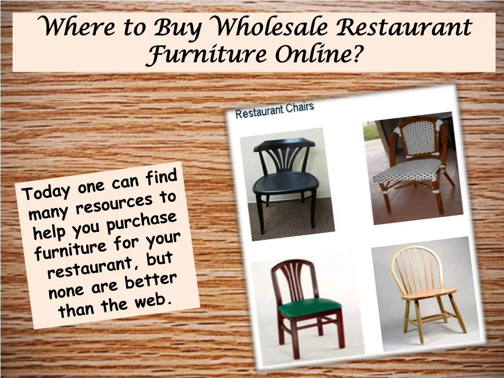 where to buy wholesale restaurant furniture online