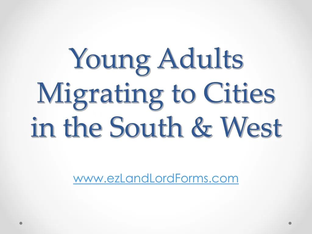 young adults migrating to cities in the south west