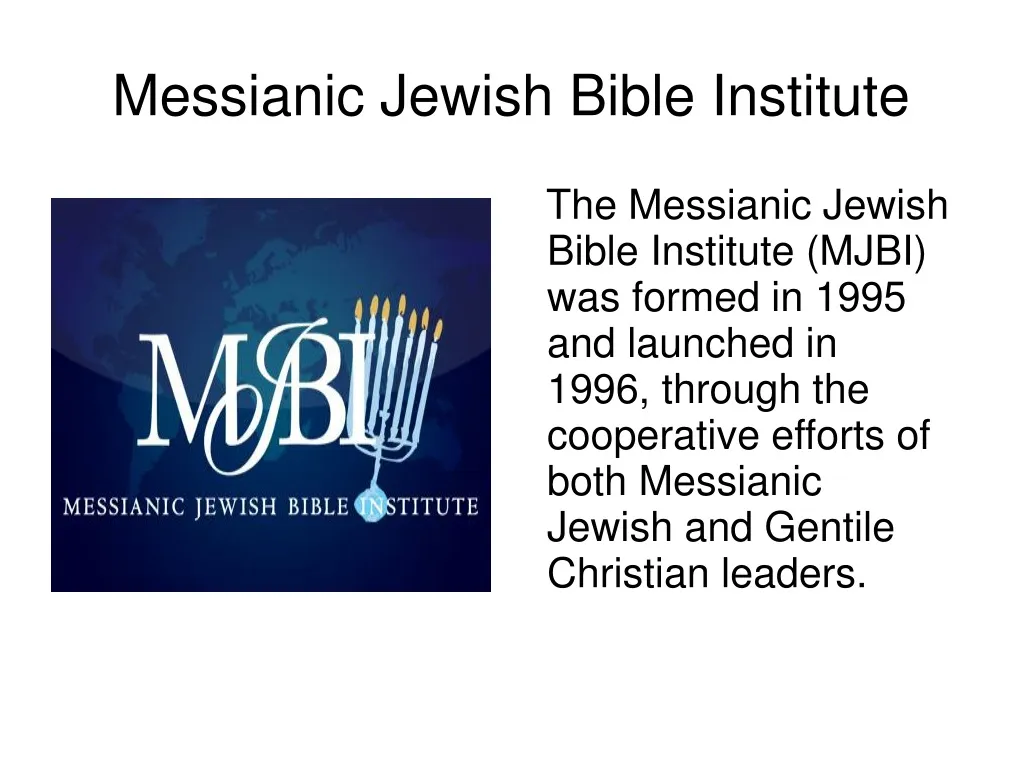 messianic jewish bible institute